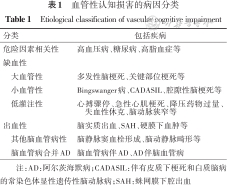 血管性认知障碍 - 中华神经科杂志